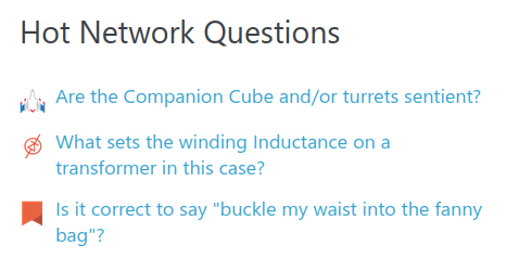 Hot Network Questions

- Are the Companion Cube and/or turrets sentient?
- What sets the winding Inductance on a transformer in this case?
- Is it correct to say "buckle my waist into the fanny bag"?
