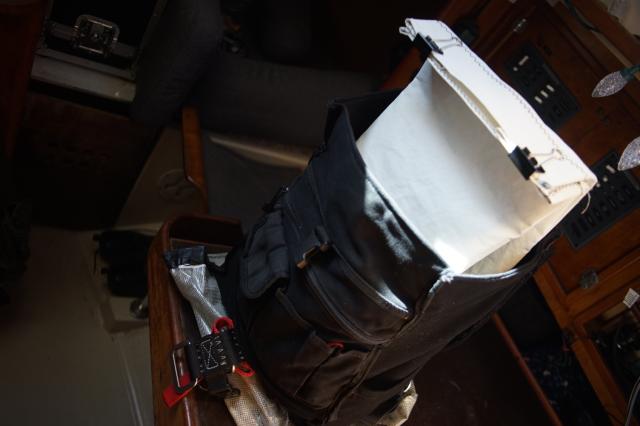 The liner in the backpack