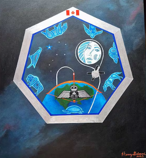 Henry Guimond's original painting of Hansen's patch was inspired by Anishinaabe teachings, including the Seven Sacred Laws.