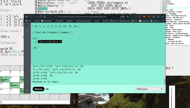 The rejoice repl showing:

n^9
	y '[y^x x^y]/[x^x n]

.#x