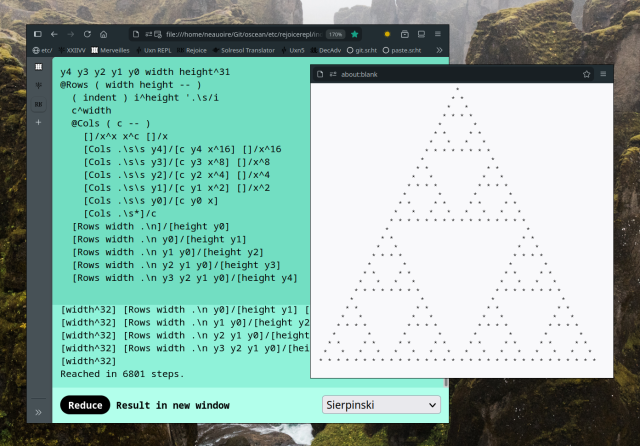 A fractal triangle generated from the multiplication of fractions.
