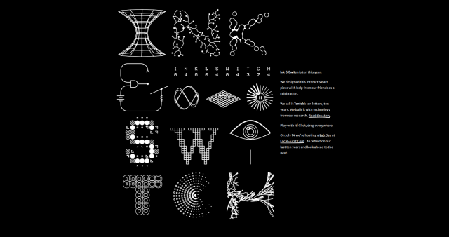 Ink & Switch, in which ever letter shows a different procedural animation.