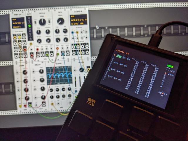 VCV Rack connected to an M8.