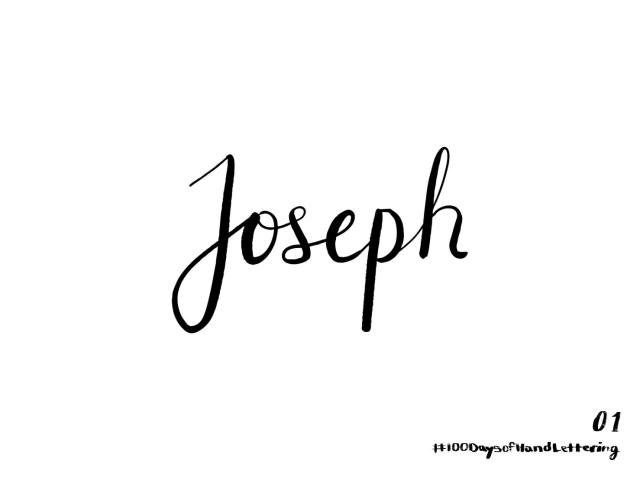 The lettering of my name after I redid it in Photoshop