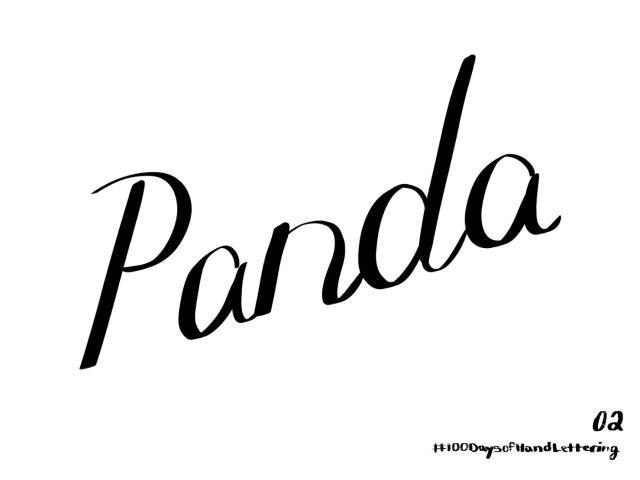 The word "Panda" after I've refined it in Photoshop