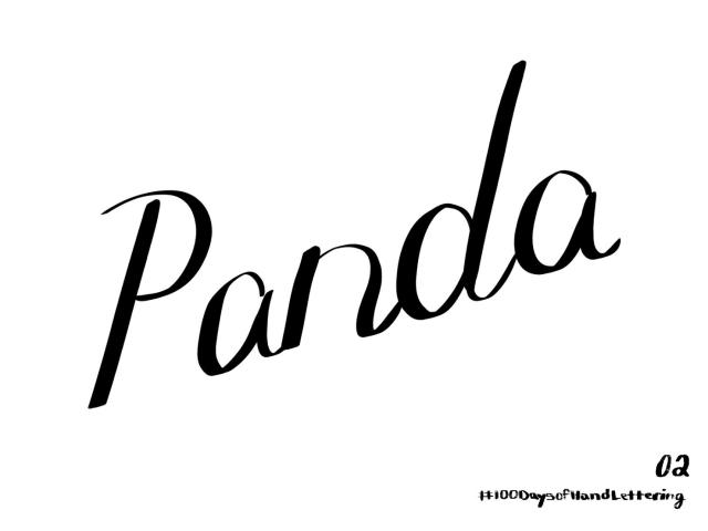 The word "Panda" after I've refined it in Photoshop