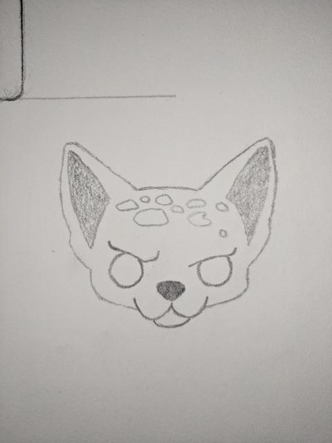 Sketch of Lying Cat.