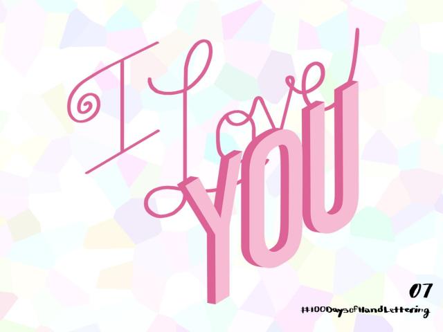 The words "I Love You" after some Photoshop work. "You" has some 3D styling.