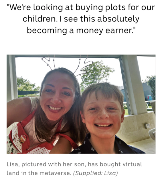 "We're looking at buying plots for our children. I see this absolutely becoming a money earner."