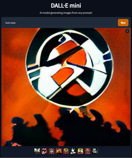 fuck nazis - Dall*e mini