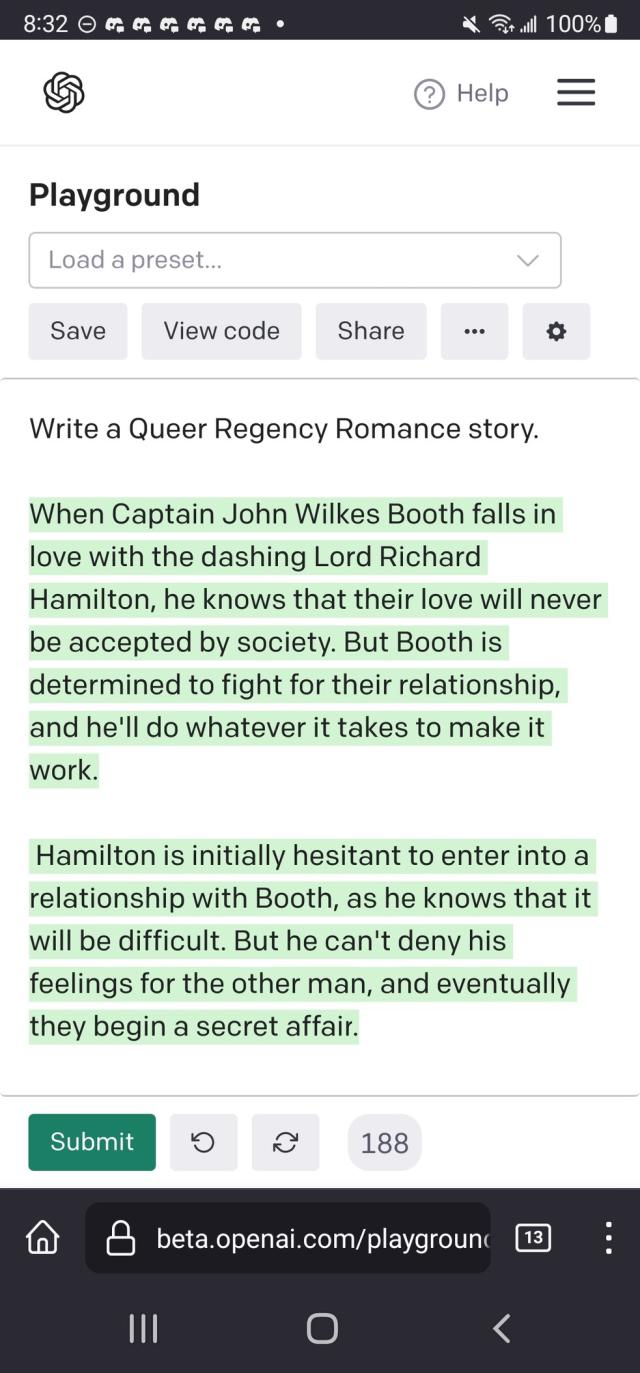 An mlm regency romance with uh... John Wilkes Booth???? And lord Richard Hamilton. 