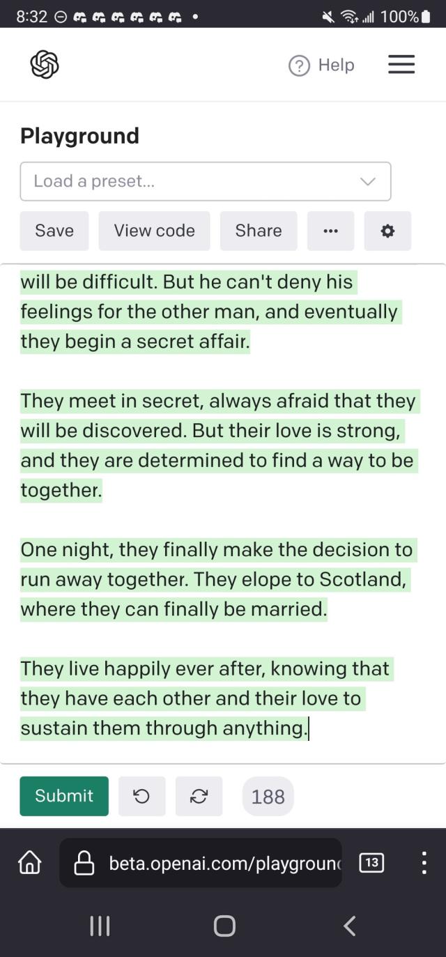 They elope to Scotland. Happy ending 