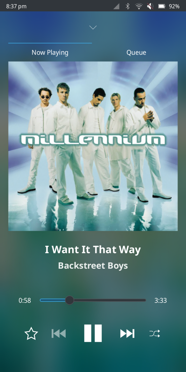 AudioTube new "Now Playing" view