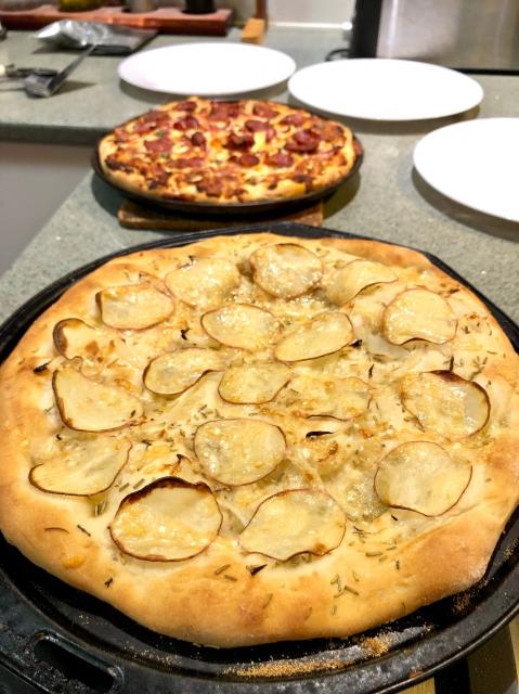 Potato and rosemary pizza