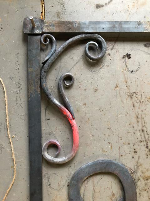 Top scroll post adjustment so I can fit the 2nd one in the frame. 