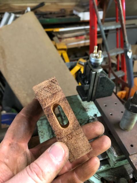 Sample slot cut through a piece of timber. 