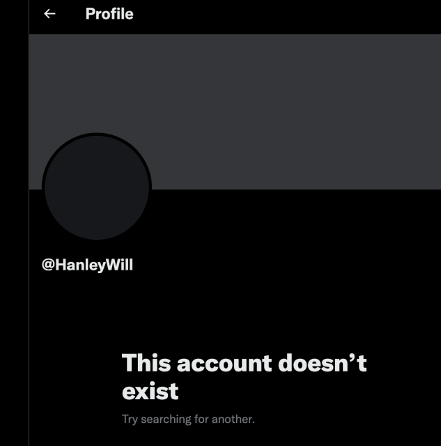 deleted twitter account profile