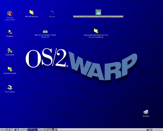 The resulting desktop, with evenly distributed icons