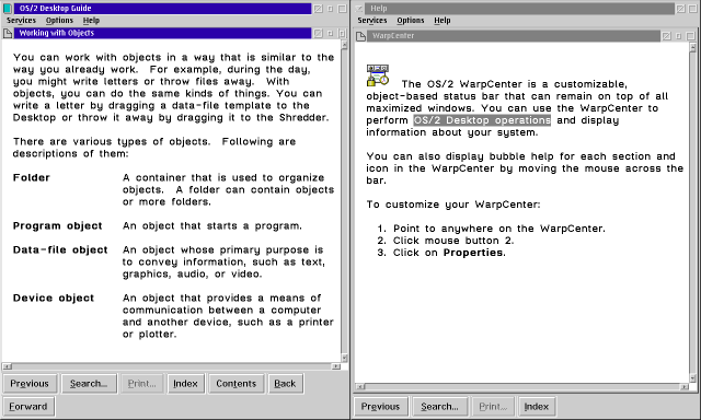"You can work with objects in a way that is similar to the way you already work. For example, during the day, you might write letters or throw files away. With objects, you can do the same kinds of things. You can write a letter by dragging a data-file template to the Desktop or throw it away by dragging it to the Shredder."