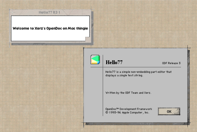 Example part for OpenDoc made on Mac OS 9