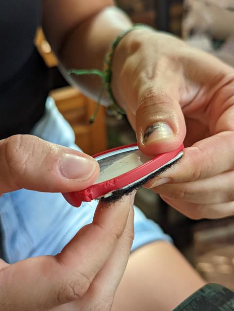 Putting Velcro on lenses