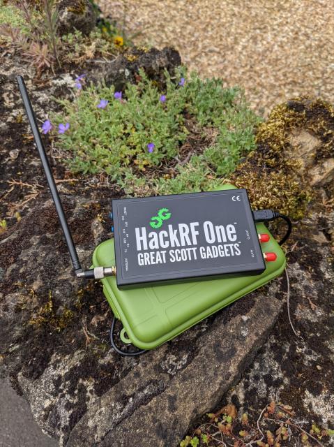 Photograph of a HackRF One.