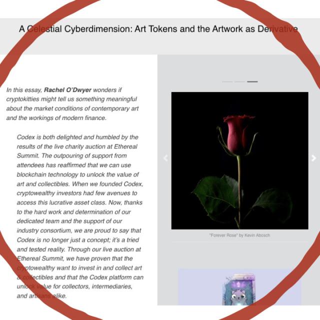 Rachel O’Dwyer on A Celestial Cyberdimension: Art Tokens and the Artwork as Derivative, 2018
#CircaAt40 #ArtIreland