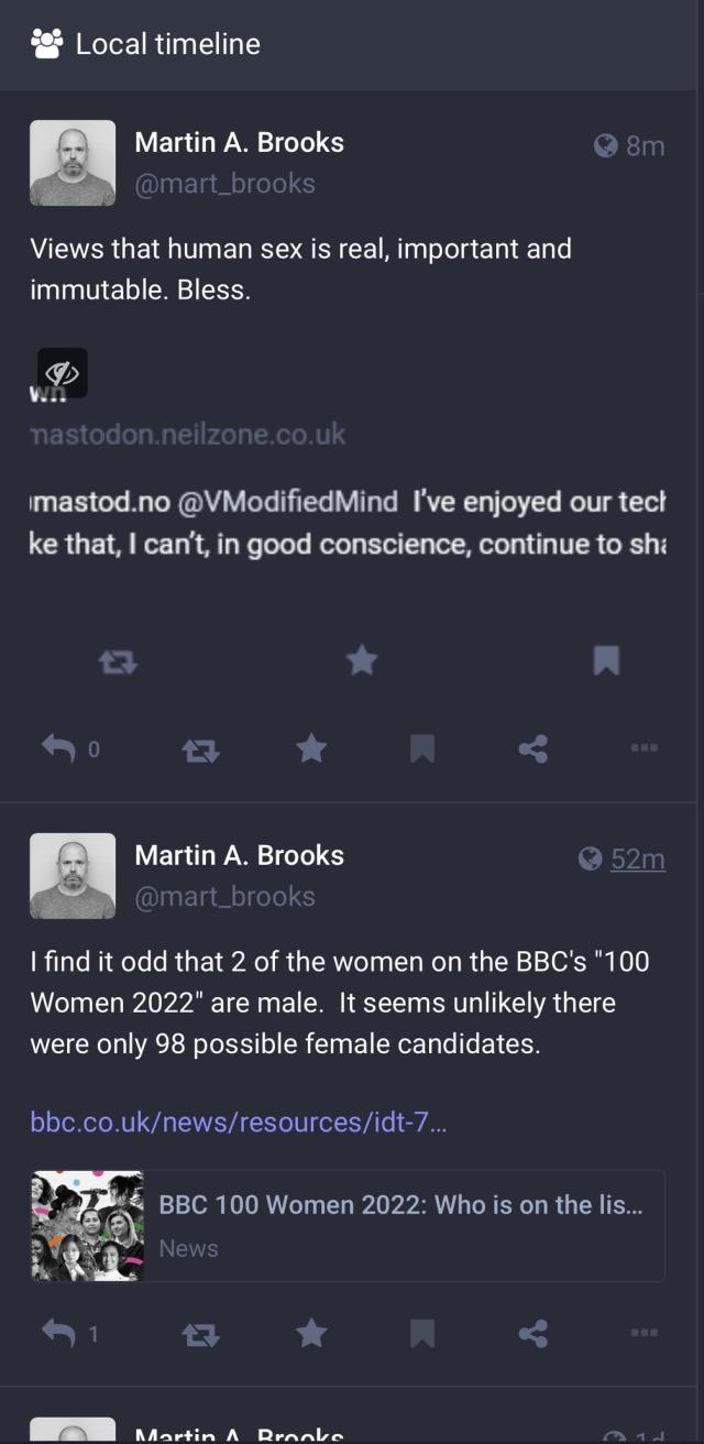Transphobic posts by user @mart_brooks