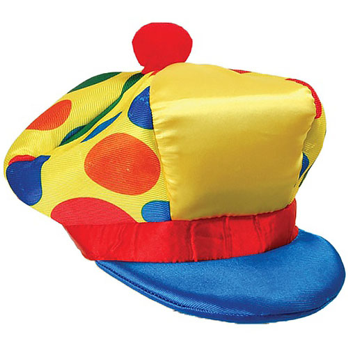 yellow hat with a blue visor, mismatched fabric and a red bobble. Suitable attire for Raspberry Pi's management.