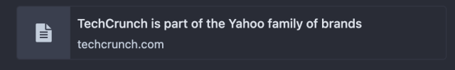 TechCrunch is part of the Yahoo family of brands, according to the preview card for all of its links.