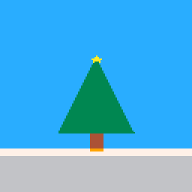 Christmas tree made in PICO8