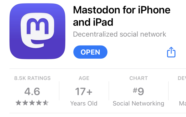 Screenshot of the App Store.