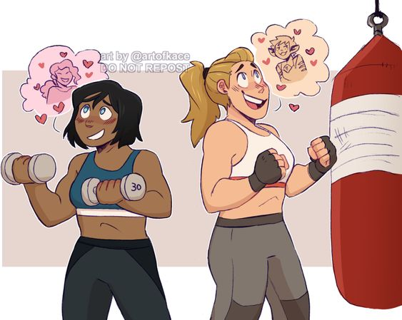 Korra & Adora being doing gay thing