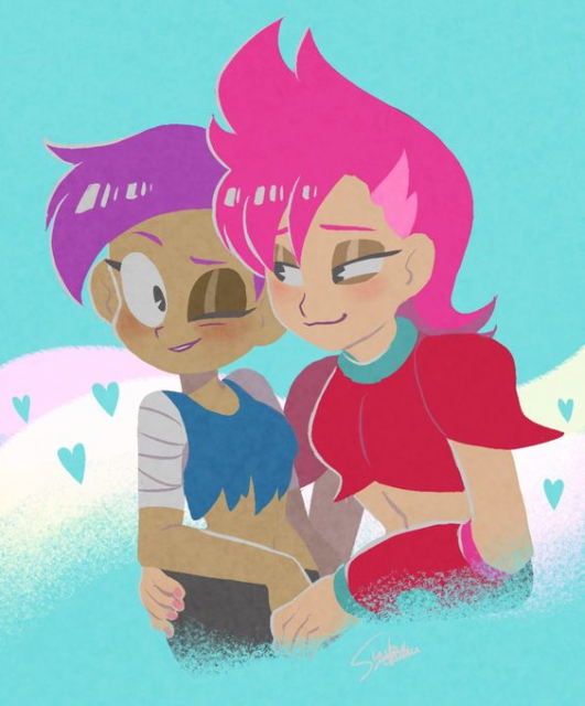 Enid & Red Action being doing gay thing