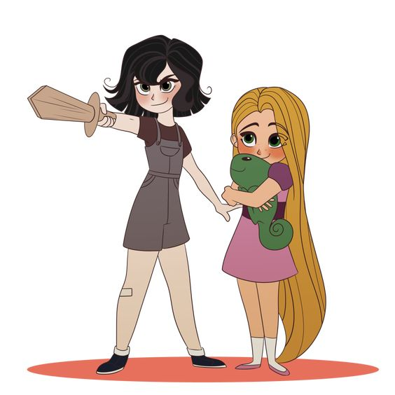 Cass and Rapunzel being doing gay thing