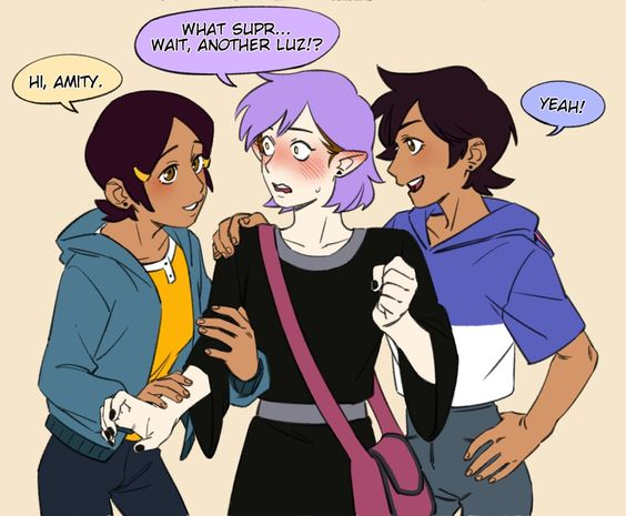 Luz & Amity & Vee being doing gay thing