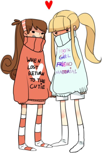 Mabel and Pacifica being doing gay thing