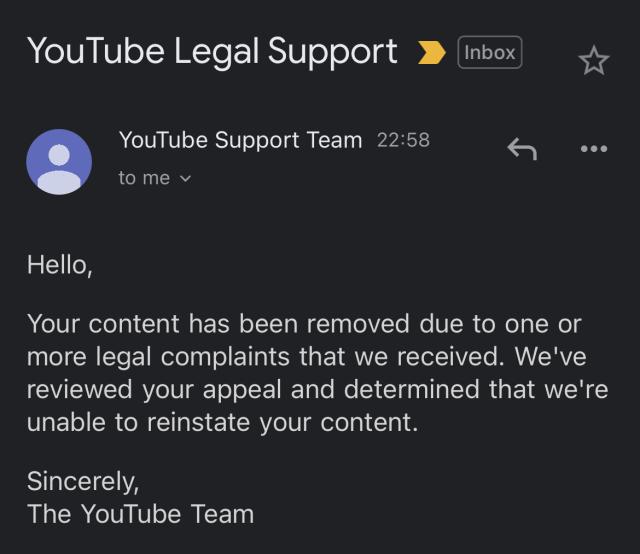 YouTube sticking up for scammers 