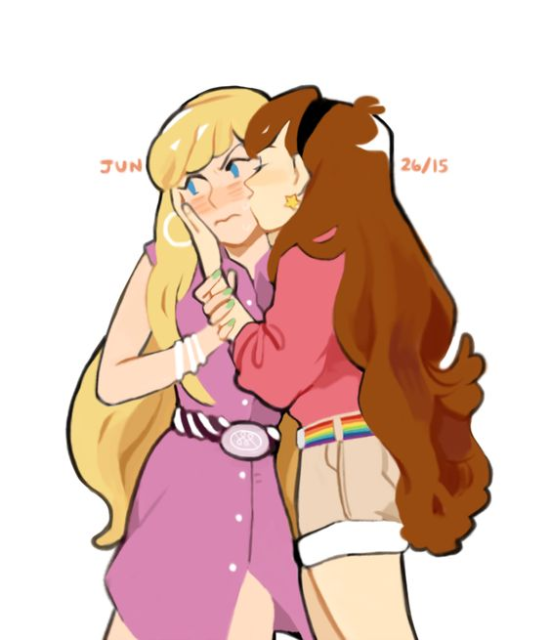 Mabel and Pacifica being doing gay thing