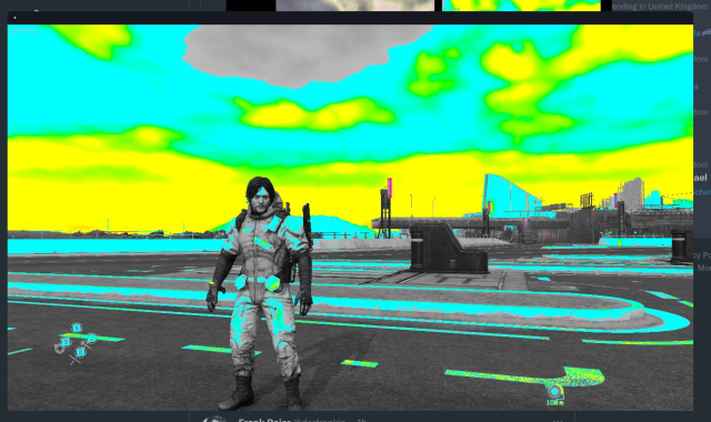 Heatmap of HDR in Death Stranding facing away from the sun