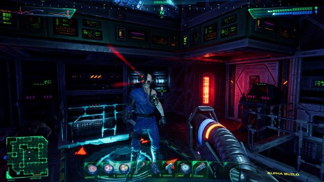 screenshot of system shock facing what looks like a borg