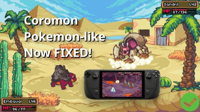 Coromon Pokemon-like now FIXED, showing a screenshot