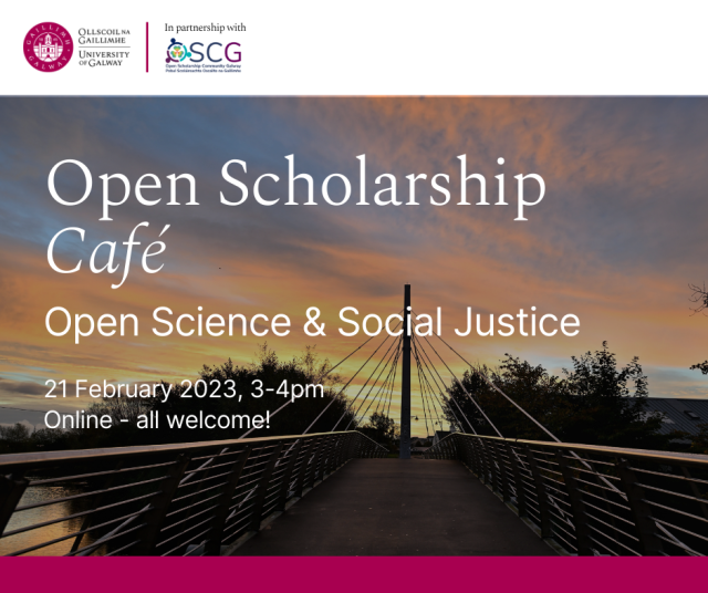 Open Scholarship Café – Open Scholarship and Social Justice