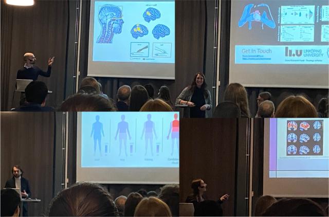 Four images of different presentations on social touch