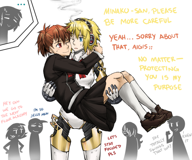 Aigis and FemC being doing gay thing