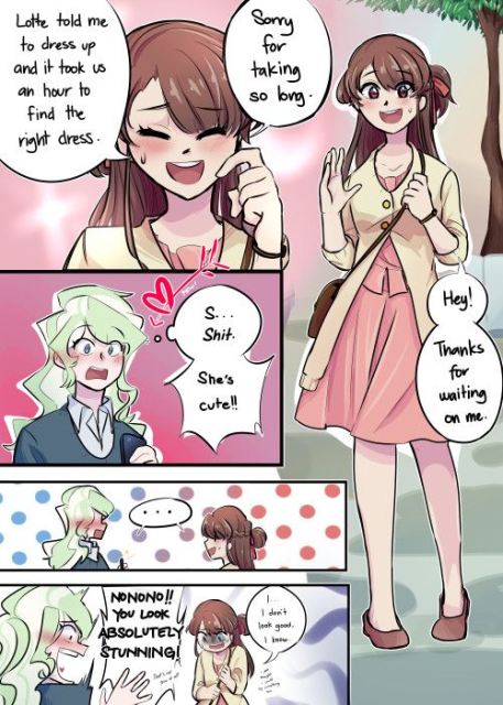 
Akko & Diana  being doing gay thing