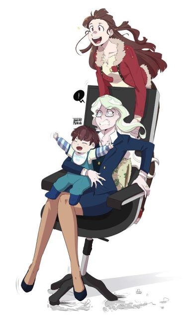 Akko & Diana  being doing gay thing