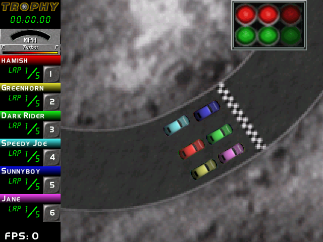 Retro racing game Trophy