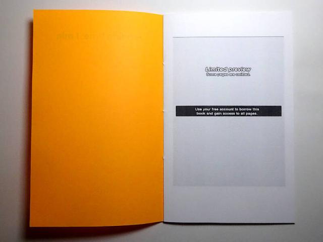 the opening page shows a screenshot from an online archive with a message about limited access. It reads: Limited preview. Some pages are omitted. Use your free account to borrow this book and gain access to all pages.