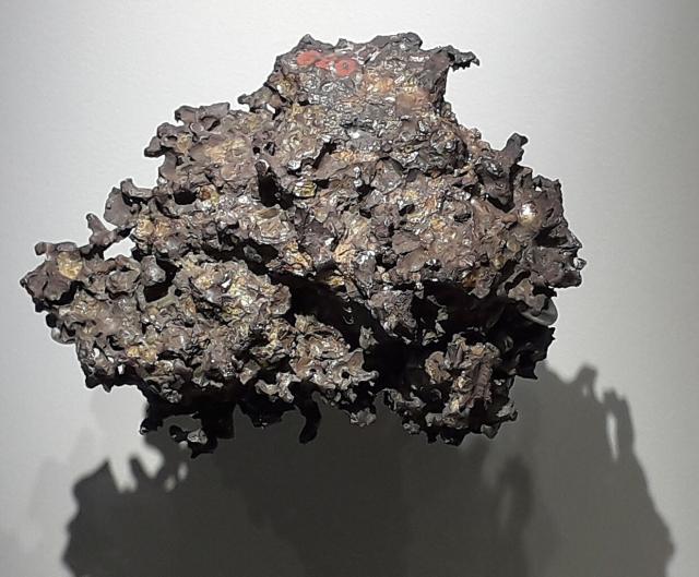 A part of the Krasnojarsk Meteorite shown to Pallas in 1772 by Medvedev, at the Muséum national d'histoire naturelle de Paris.
